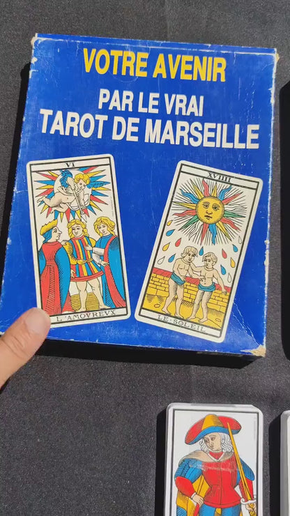 Tarot de Marseille Paul Marteau 1990 – Jeu Complet 78 Cartes Scellées + Livret | Édition Rare et Authentique pour Cartomancie Classique