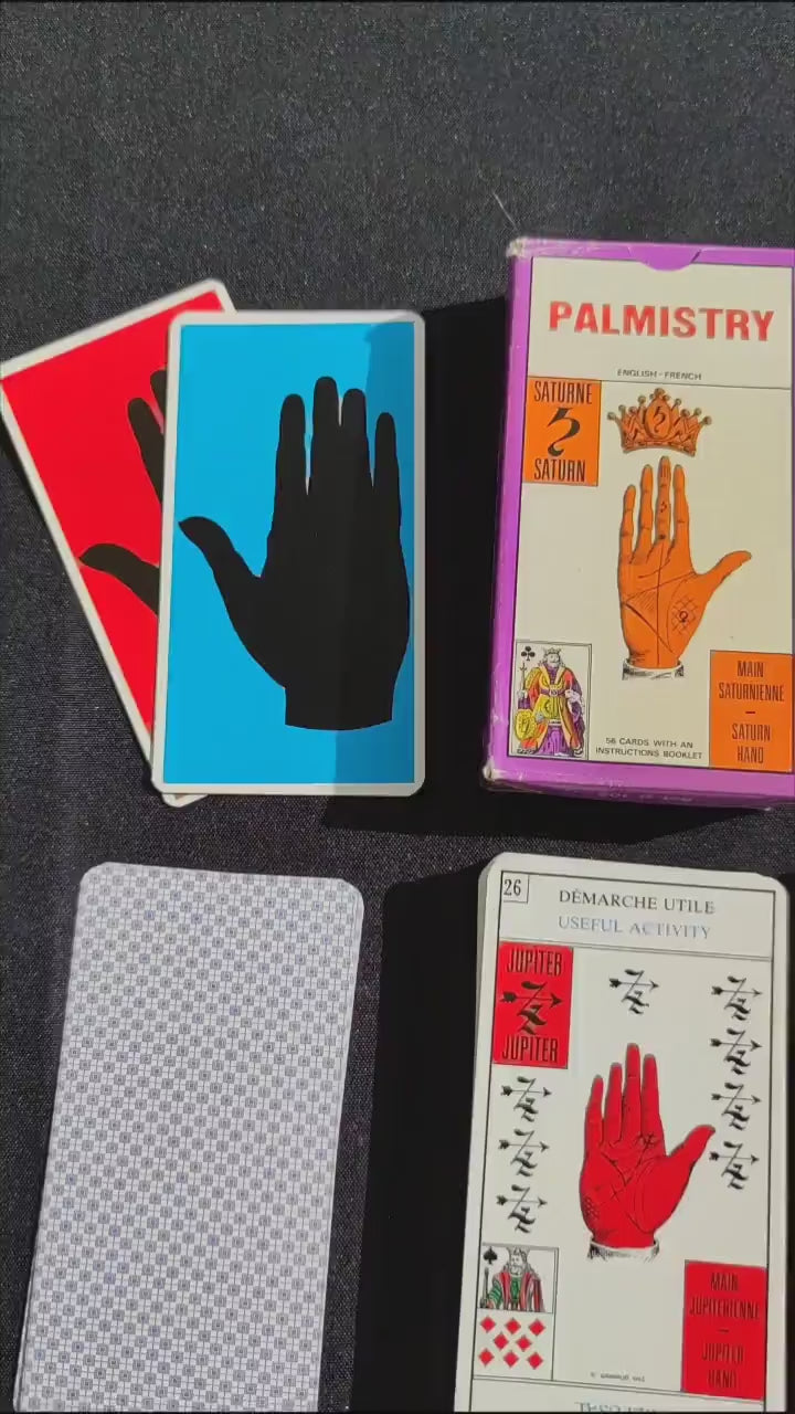 Hand game,palmistry-Grimaud- 1969-gift-divination-cartomancy-clairvoyance-fortune telling- tarot deck-esotericism-prediction