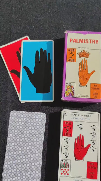 Hand game,palmistry-Grimaud- 1969-gift-divination-cartomancy-clairvoyance-fortune telling- tarot deck-esotericism-prediction