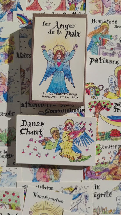 Les Anges de la Paix (1990) • Jeu de Cartes Spirituel Rare – 51 Cartes + Notice en Français