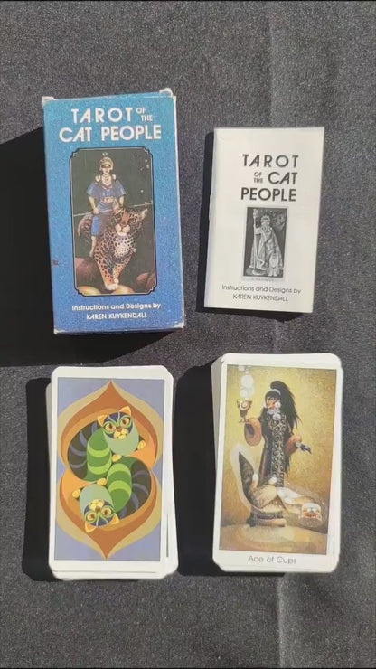 Tarot of the Cat People – Karen Kuykendall – Jeu de Tarot Rare 78 Cartes + Livret – Thème Chats et Fantastique