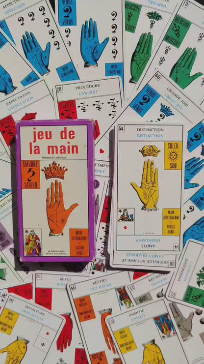 Jeu de la Main 1969 – Tarot Chiromancie Rare avec Livret Bilingue | Divination, Astrologie & Mythologie